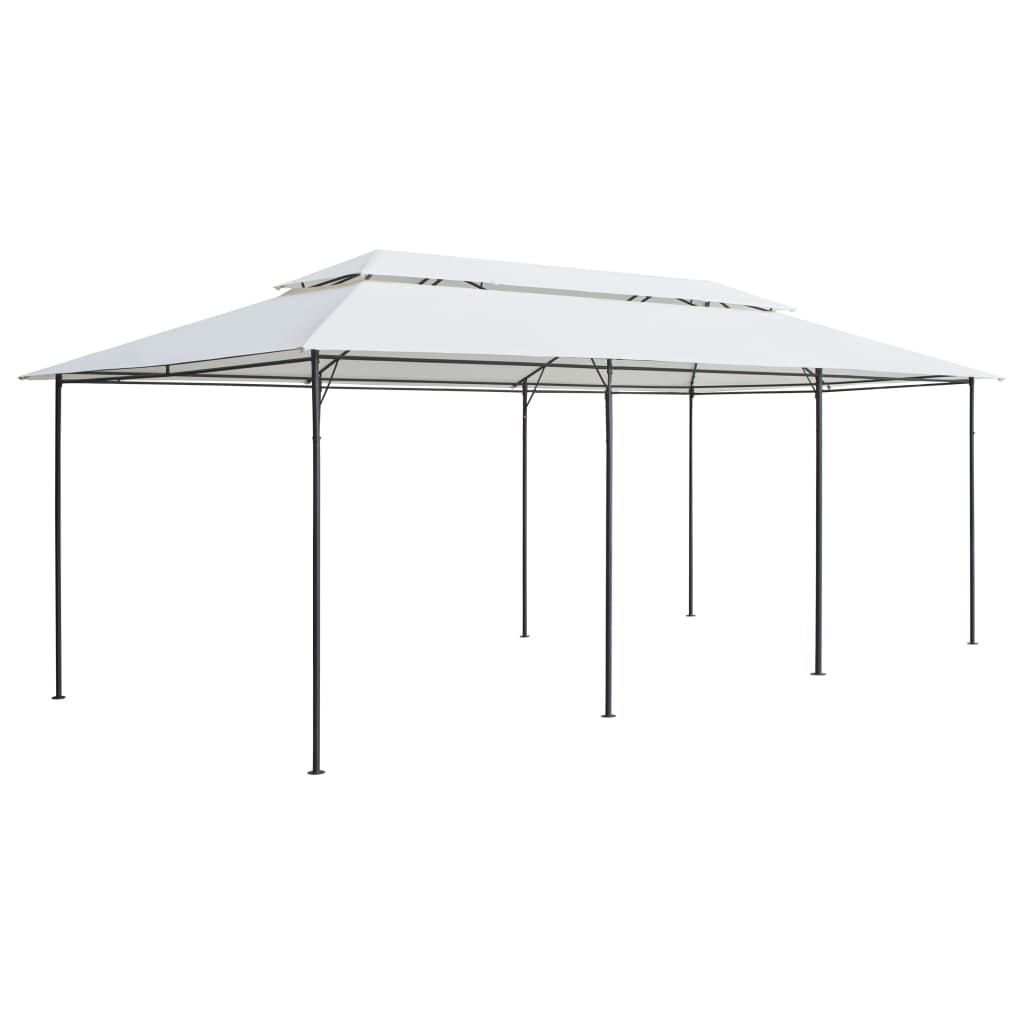 Tonnelle de jardin 600x298x270 cm Blanc 180 g/m² CFW863482 | Leroy Merlin