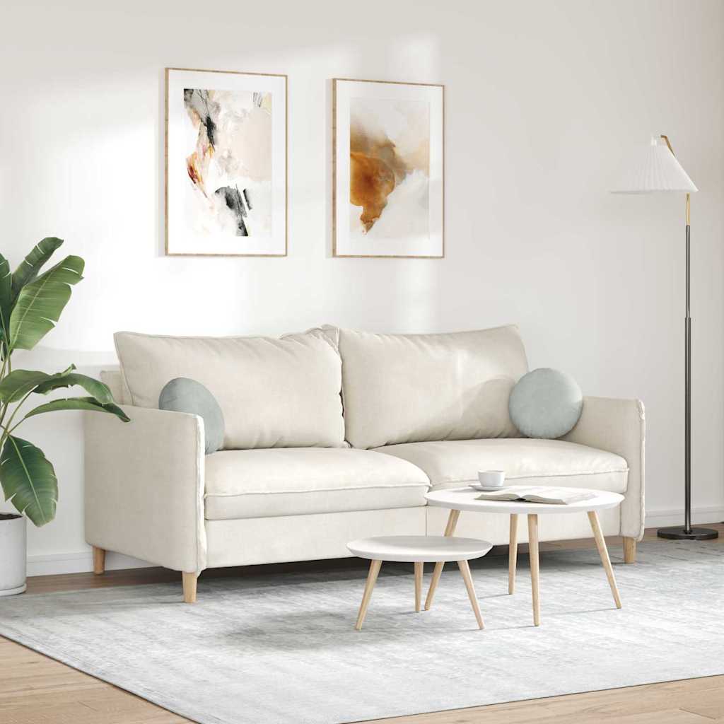 Cojines de asiento, 2 unidades, gris claro, Ø 40 x 13 cm, terciopelo - 4