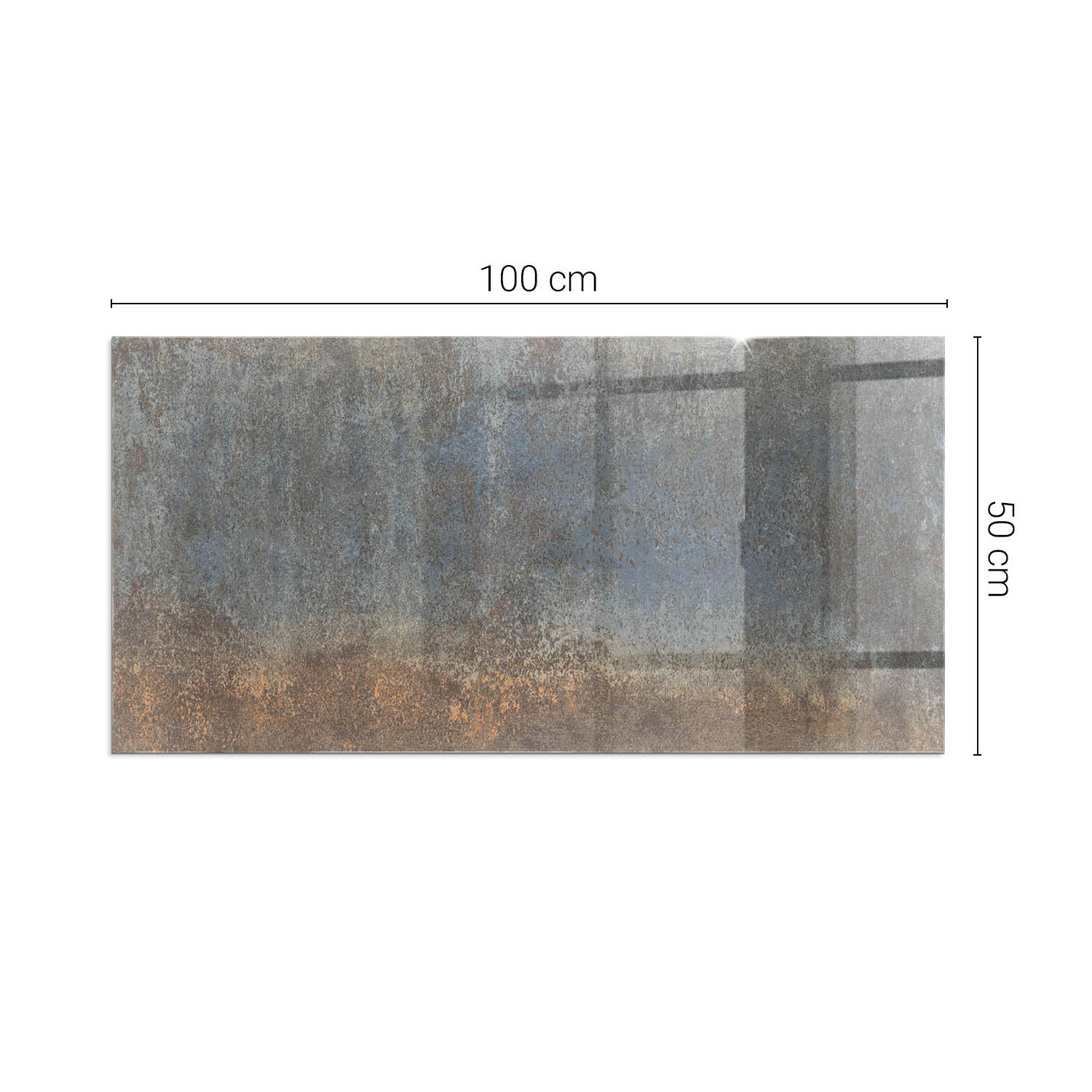 Prostokątna płyta szklana ochronna pod piecyk, kominek - 100x50 cm - Abstrakcyjny teksturowy wzór - TULUP - 2
