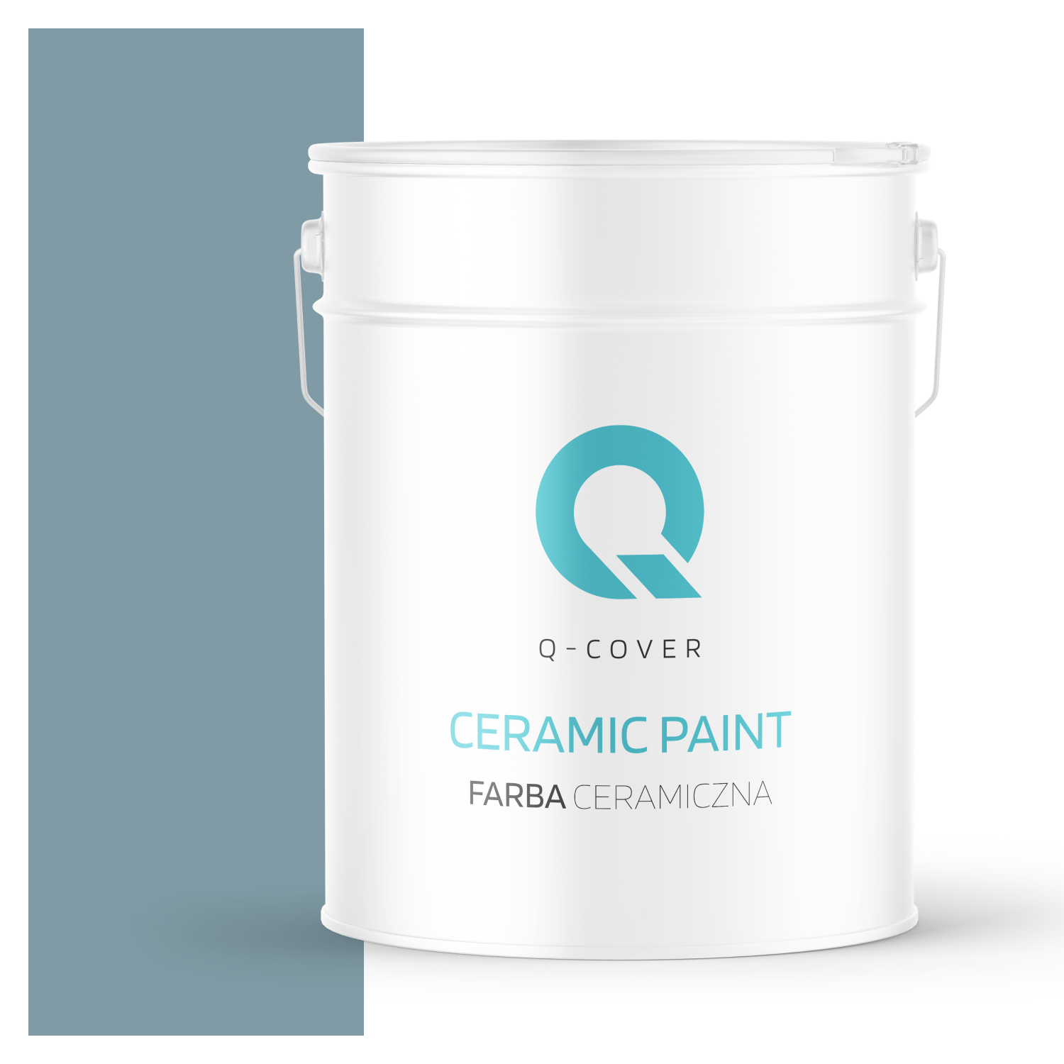 Farba Ceramiczna Do Ścian i Sufitów Q-Cover Szary platynowy ciemny H0730 Głęboki Mat 10L