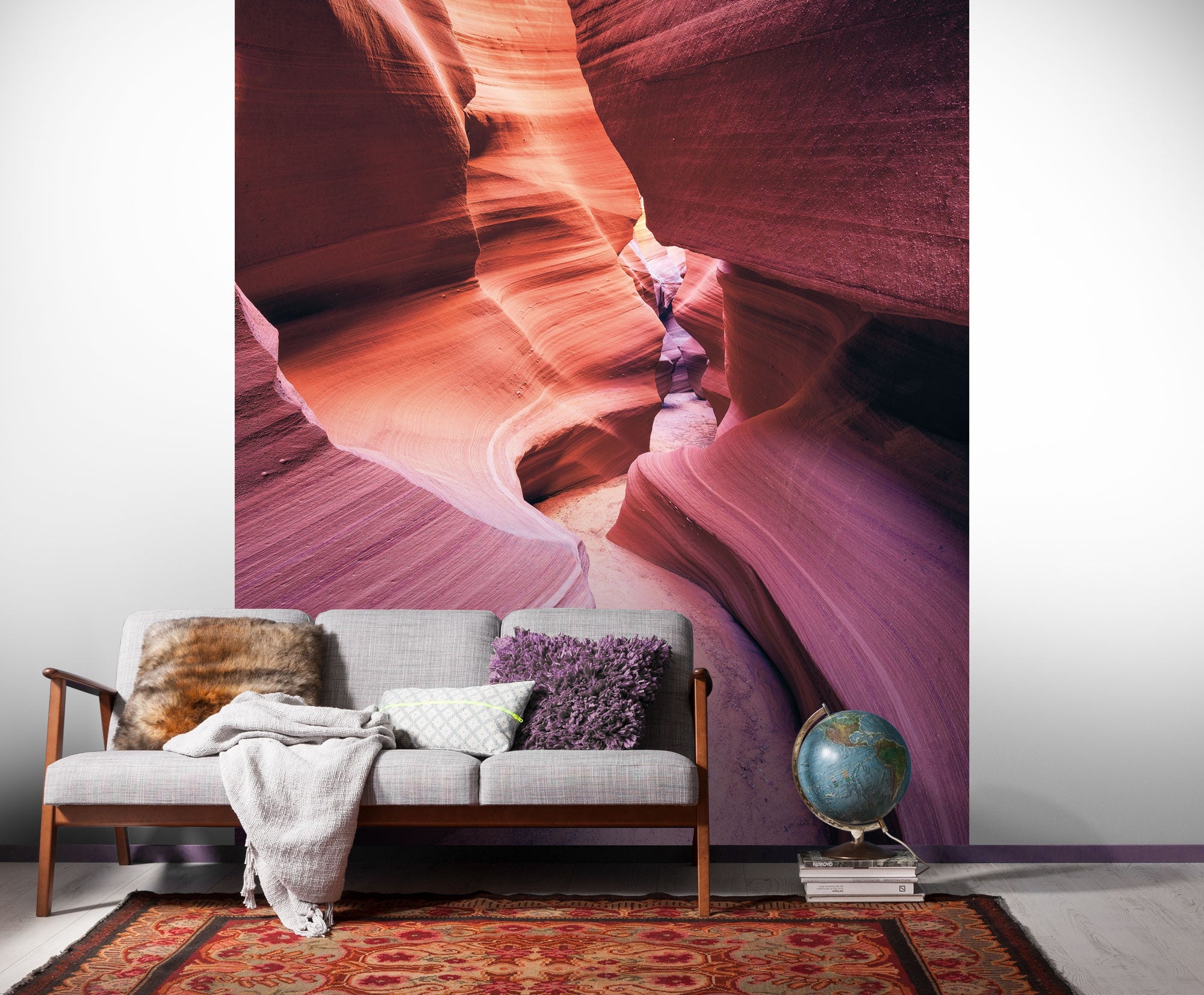 Fototapeta wielki Kanion ciepłego pomarańczuIfioletowym - 200 x 250 cm - SANDERS &amp; SANDERS