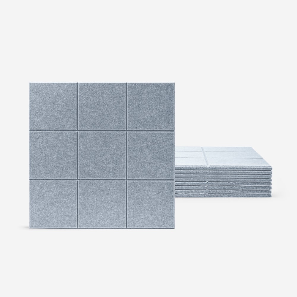 Panneaux Muraux Acoustiques 3D – 4 Plaques 60x60 Cm Grises, Homestyle4u