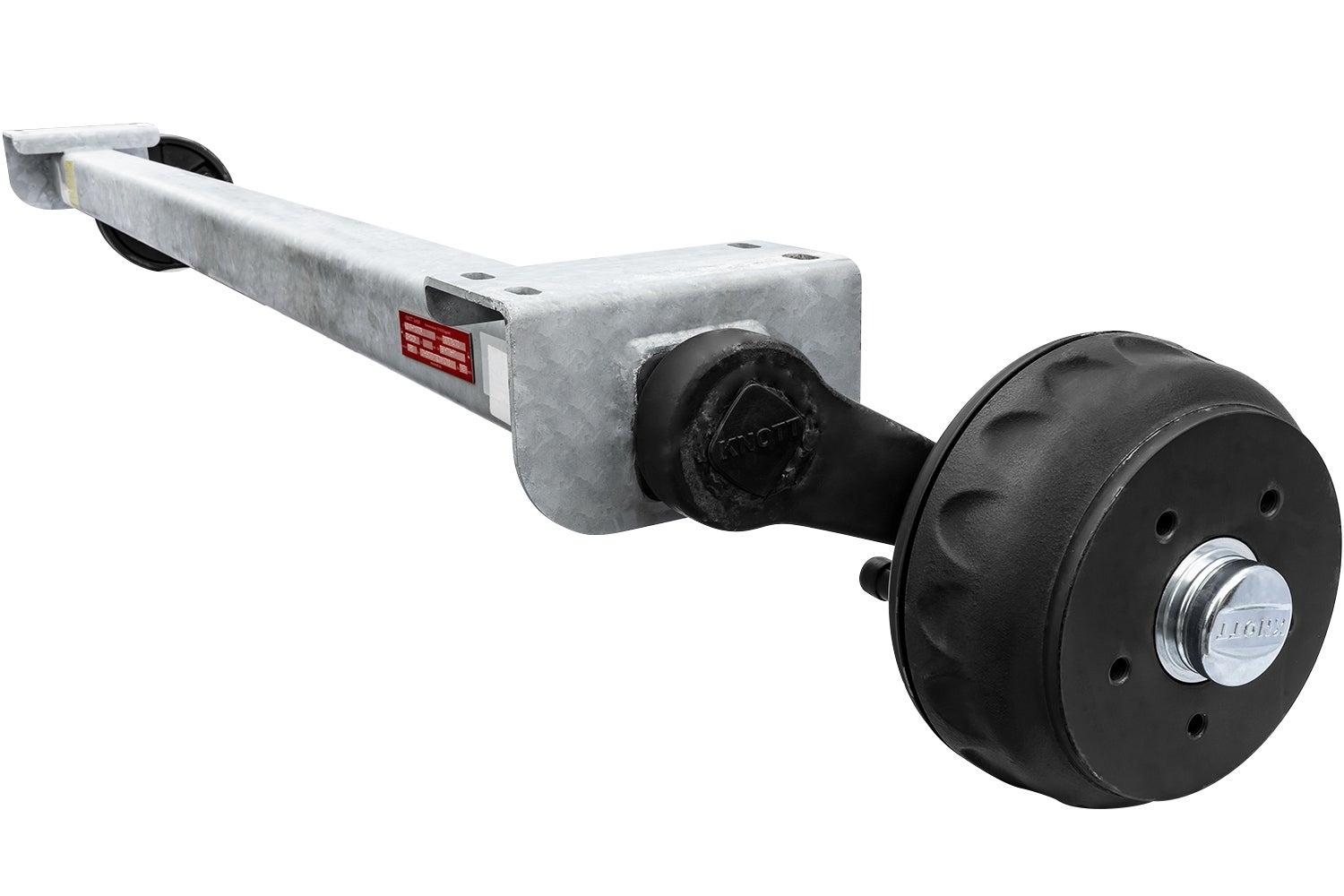Oś hamowana KNOTT VGB13 do przyczepy podłodziowej 1350kg 1700mm 2200mm 5x112 1 szt.