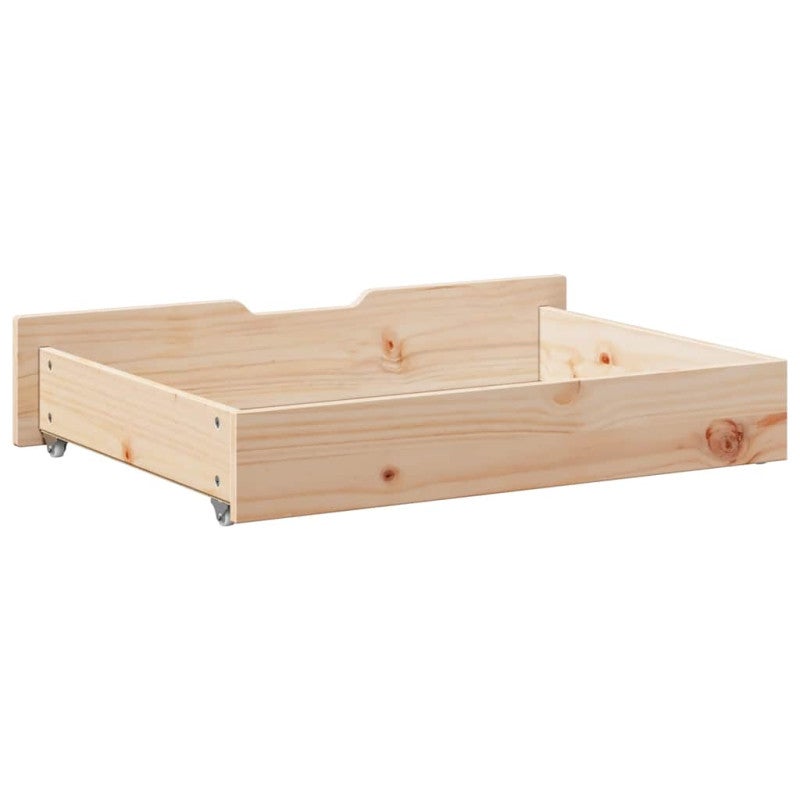 Tiroirs sous le lit avec roulettes 2 pcs 80x55x16 cm pin massif - 6