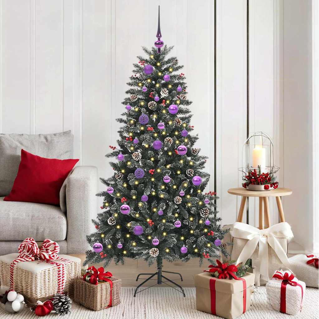 Sztuczna choinka z 150 diodami LED Zielony 83.5 x 83.5 x 150 cm