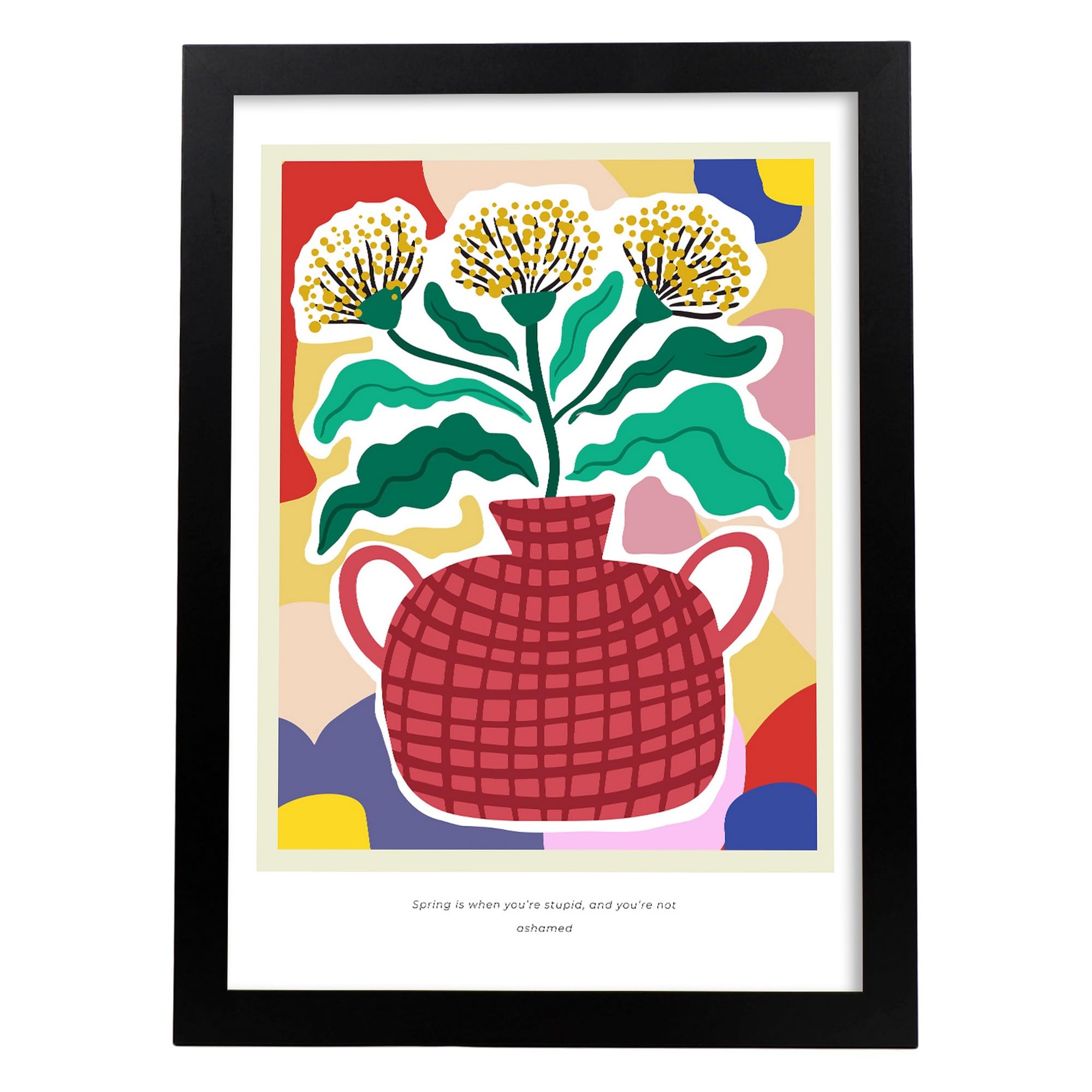 Lámina poster de flores en el jarrón a cuadros cuadros decorativos para tu hogar estampados estético para el diseño de a3 con marcos negro