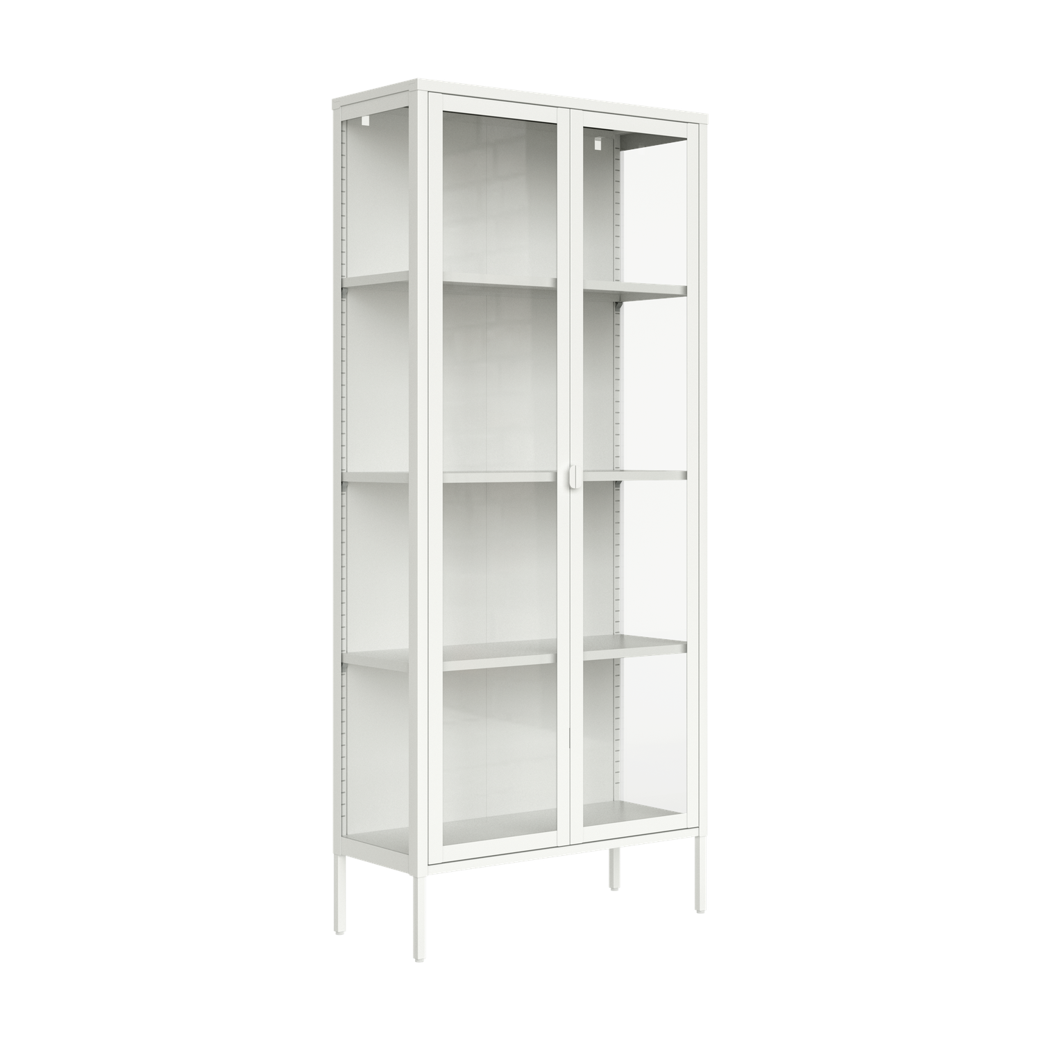 Bogal  Vitrina Titania De 2 Puertas Con Cristales, 80X185x35cm Crema , Leroy Merlin