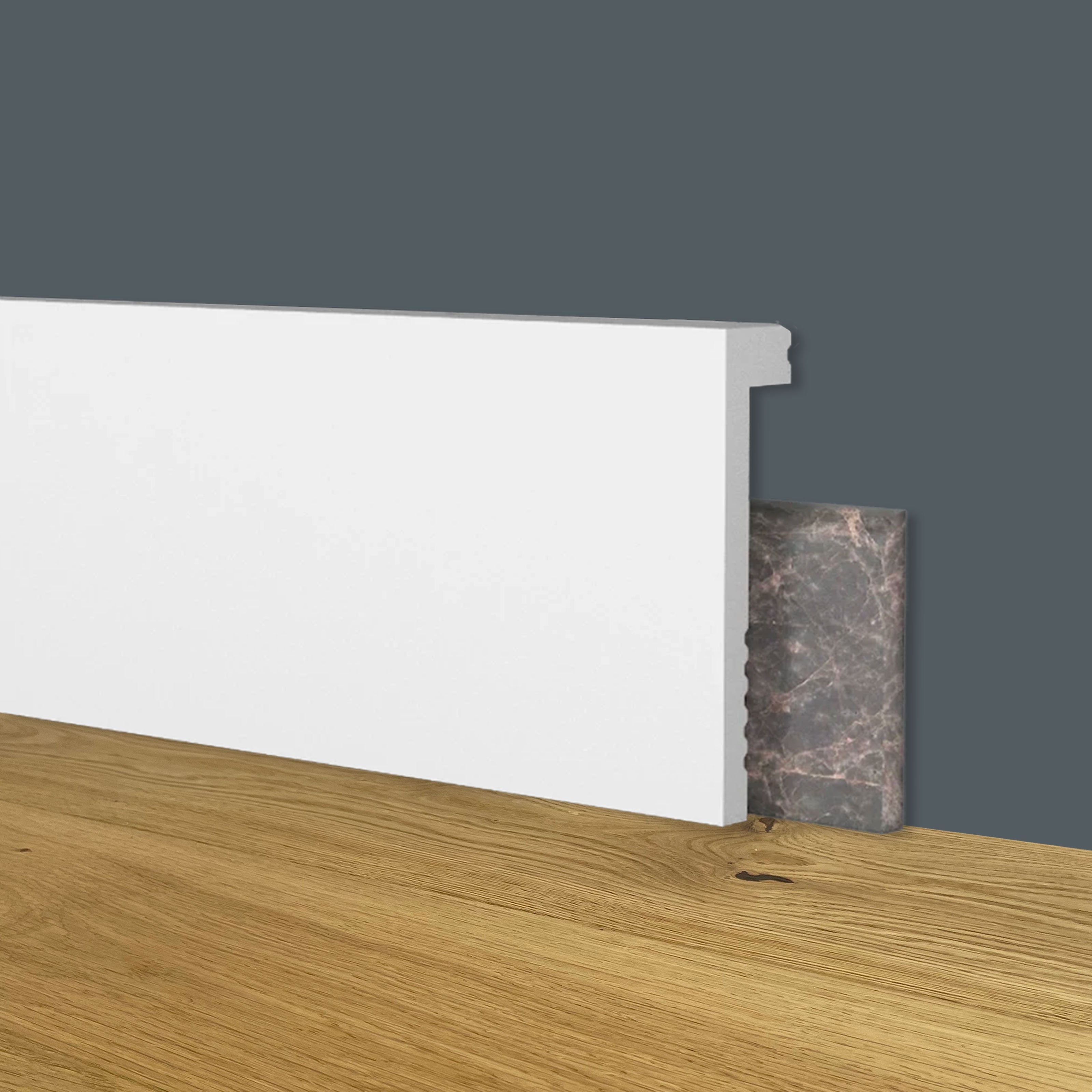 Plinthe en marbre polymère BLANC 100x22mm Polystructurée 1 pièce — free download
