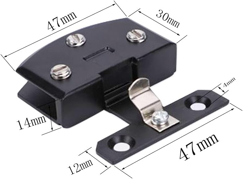 Cerniera per porta in vetro, 2 pezzi, cerniera per mobili, cerniera per porta in vetro, cerniera per mobile da cucina, adatta per vetri spessi 5-8 mm - 2