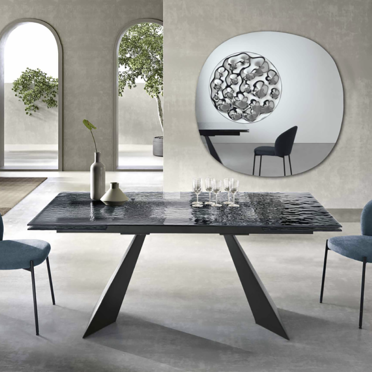 Vetro Tavolo Pranzo Quadrato Design Tavolo Rettangolare Tavolo