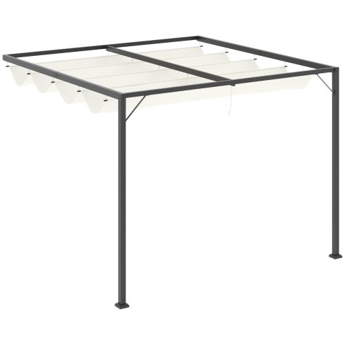 Pérgola Pabellón 3 x 3 m con Techo de Tela, Pabellón BBQ con Estructura ...