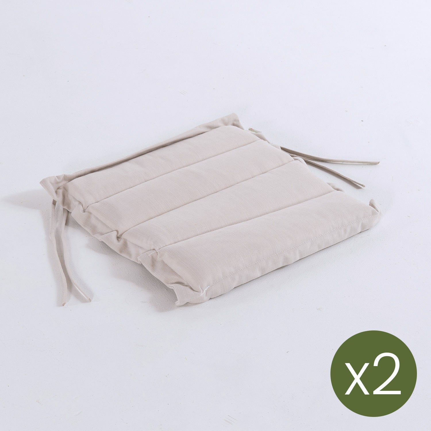 Pack de 2 cojines para sillas de jardín olefin crudo 37x37 cm