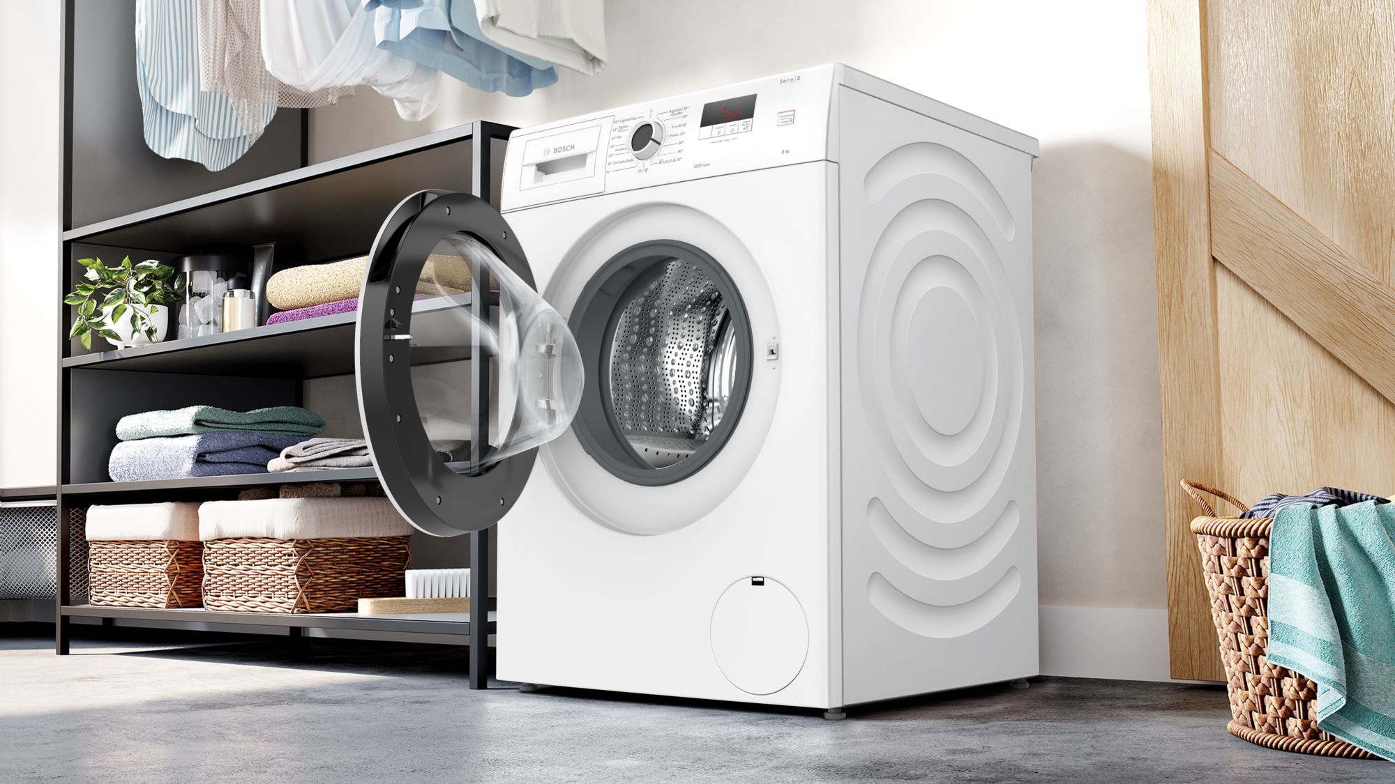 Serie 2 Máquina de lavar roupa, Carga frontal 8 kg 1200 rpm WGE03200ES - 5