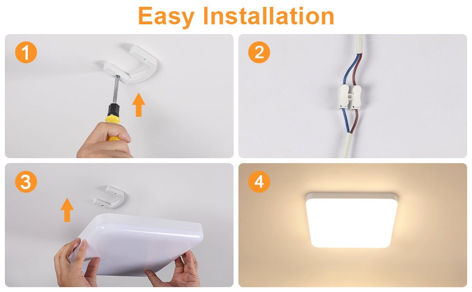 COMELY Plafonnier LED Rond Ultra-plat Moderne 36W 4050 lm, Lampe de Plafond Blanc Froid 6500K Ø30 cm pour Salon, Chambre, Cuisine et Couloir - 8