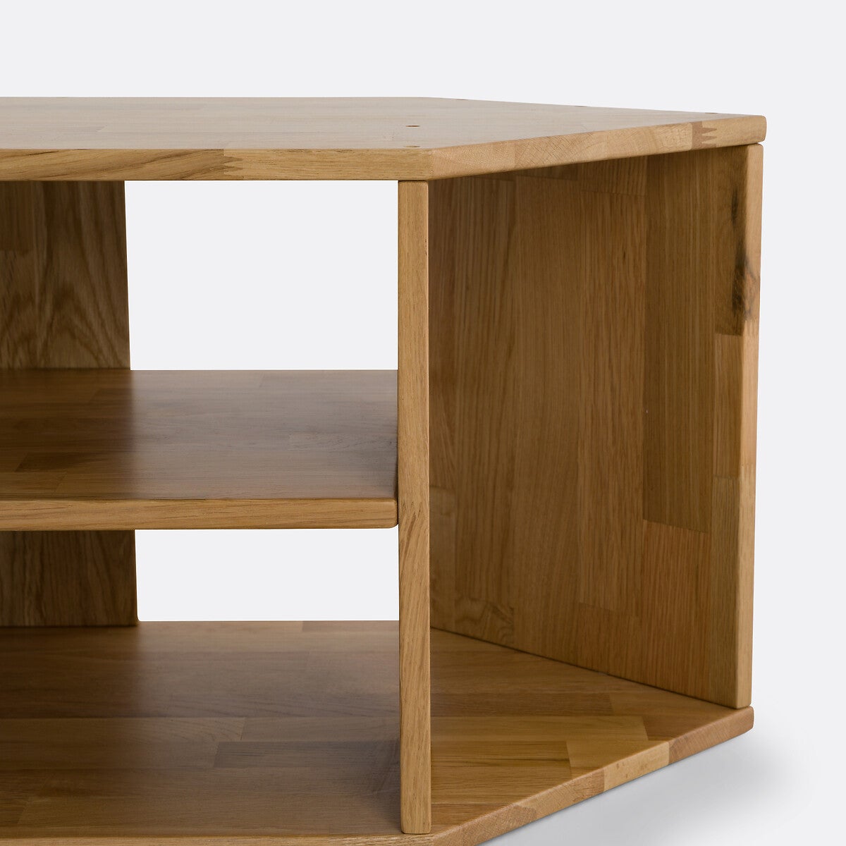 Meuble TV d'angle chêne massif, Edgar - Chêne - taille unique - 4