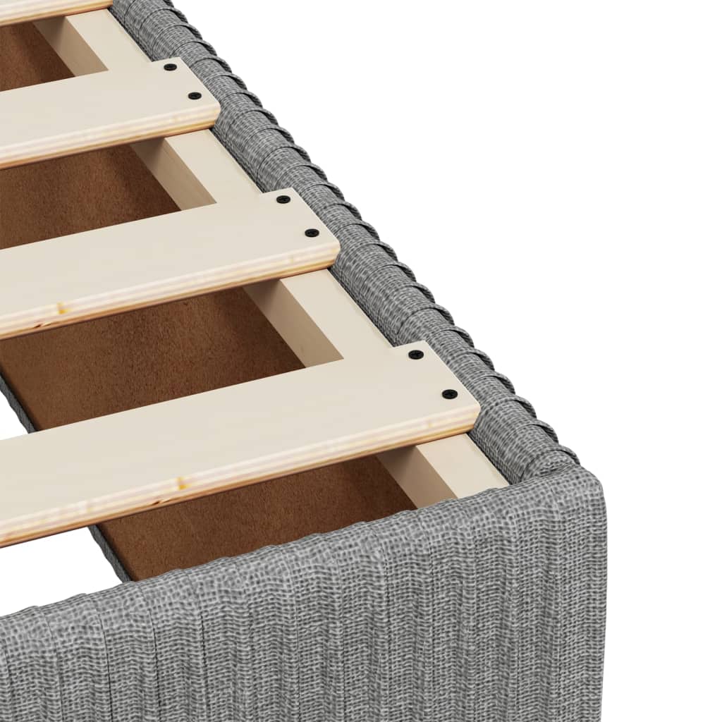 Maison Exclusive - Cadre de lit sans matelas gris clair 160x200 cm tissu - 7