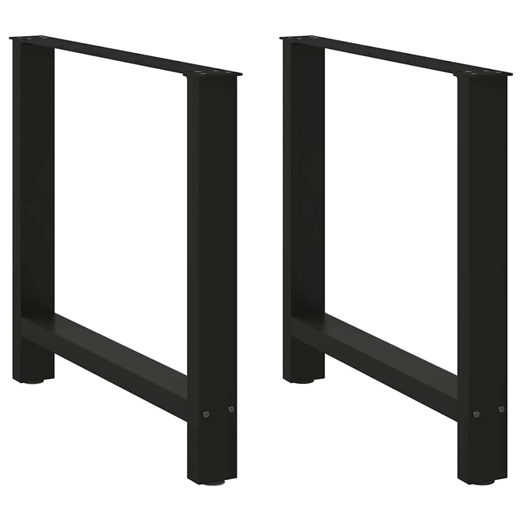 Nogi do stołu jadalnego czarne 2 szt. 80x(72-73) cm stal vidaXL