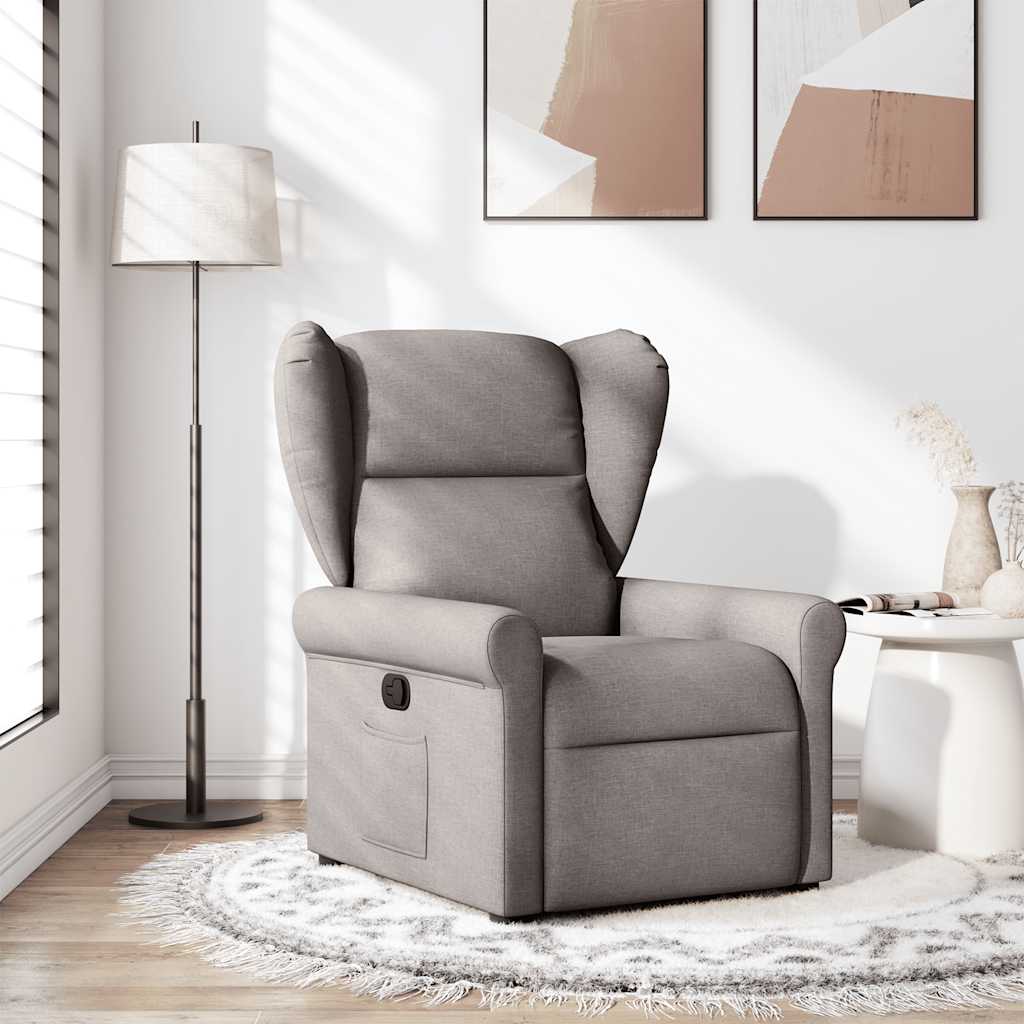 Fauteuil de télévision | Fauteuil inclinable Taupe Tissu CFW957687 - 2