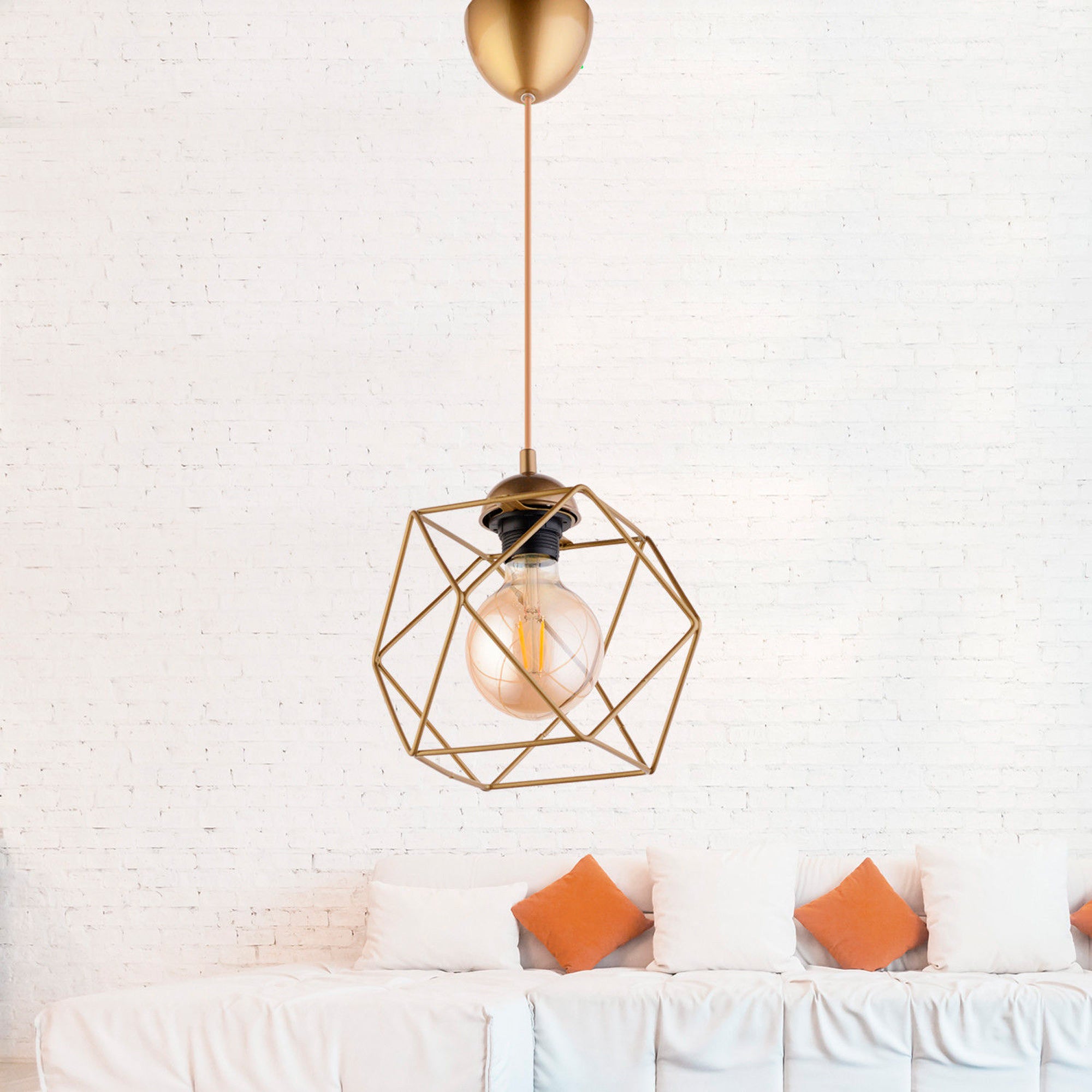 Plafoniera da 75 cm. Colore invecchiato. Tipo E27 max 60w - 4