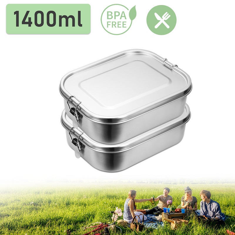 2x 1400ml lunch box inox lunch box inox lunch box maternelle sans BPA ...
