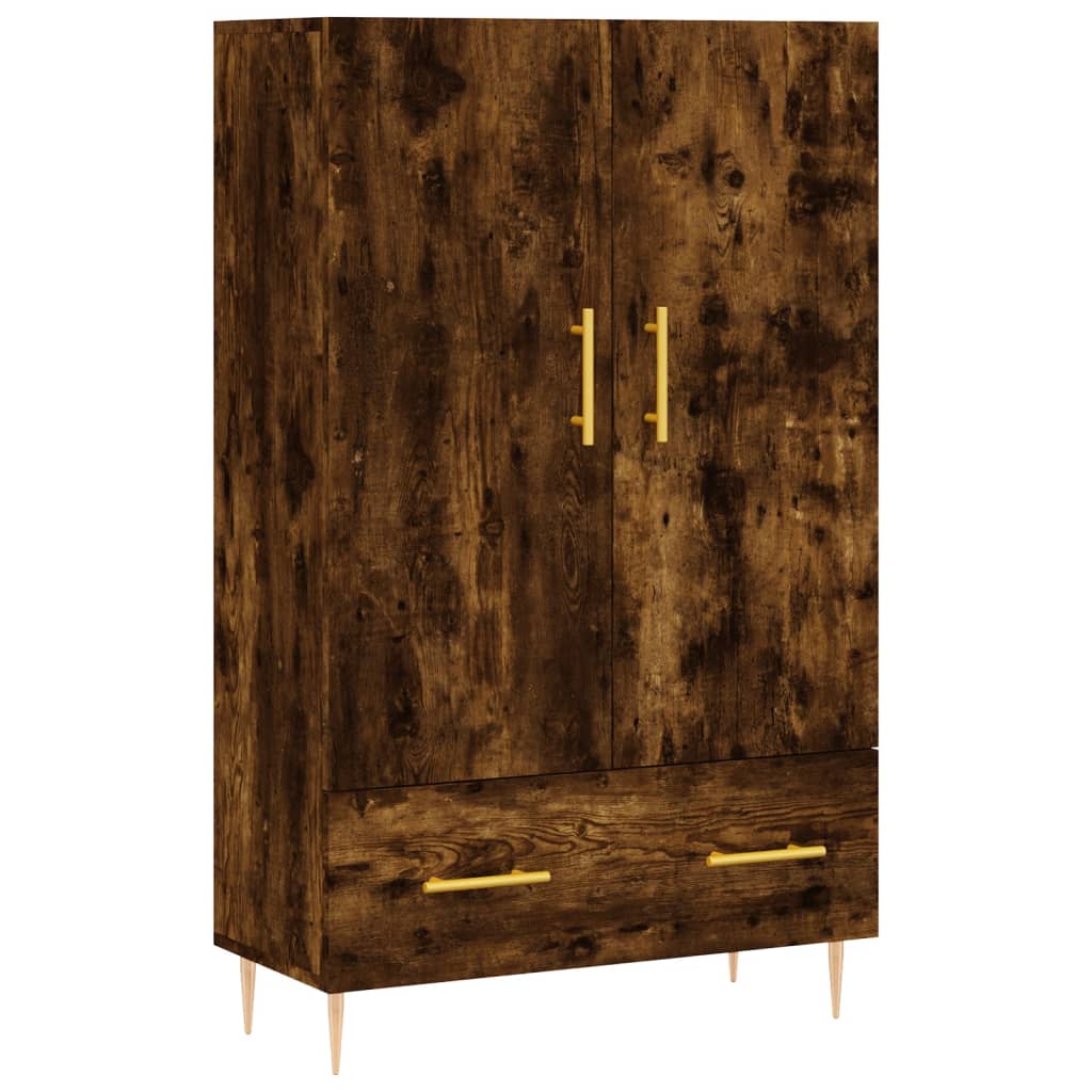 Credenza alta in rovere affumicato 69,5x31x115 cm in multistrato - 2