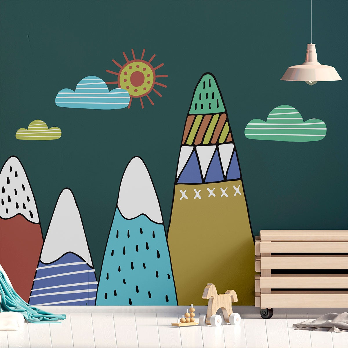 Adesivo bambino di montagna scandinavo daliborka - Sticker adesivo - adesivi murali - 90x135cm - 3