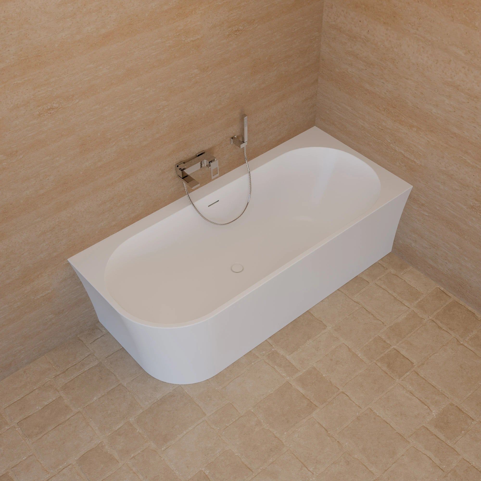 Baignoire Ilot Cosmic 180 droite blanche 180 x80 x58 cm, by SPALINA - 9