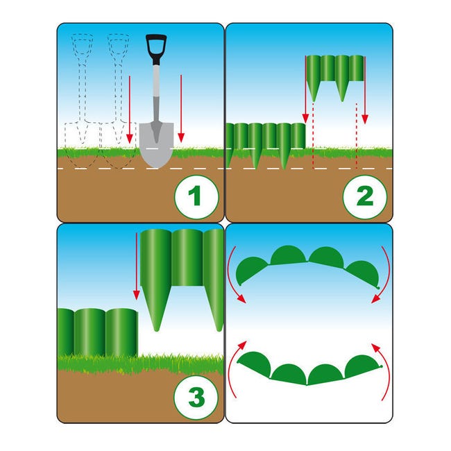 PalGarden Bordatura Da Giardino Effetto Legno – Bordura Per Aiuole E Prato In Plastica Verde, 5m, Flessibile E Resistente