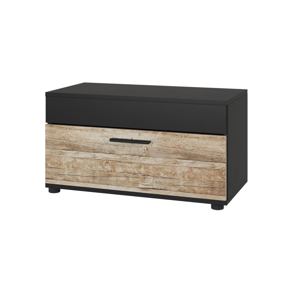 Vicco Szafka do salonu Berno, Dąb czarny/piaskowy, 70.8 x 38.9 cm z drzwiami na zawiasach