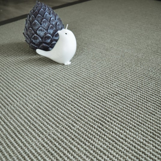 Tapis sisal Yucatan gris acier - Ganse coton anthracite - 140 x 200 cm - 2