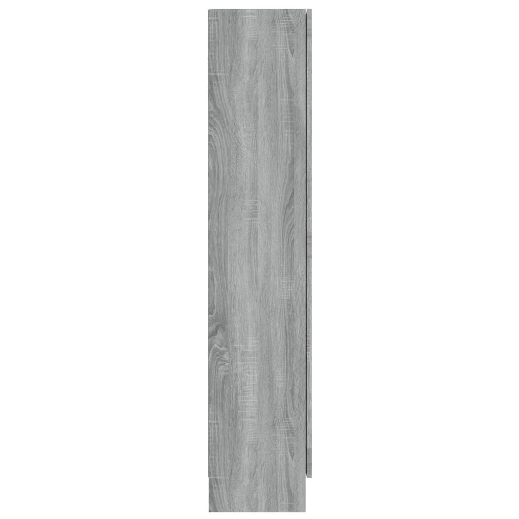 Maison Exclusive - Mobile Vetrina Grigio Sonoma 82,5x30,5x150 cm Legno Multistrato - 4