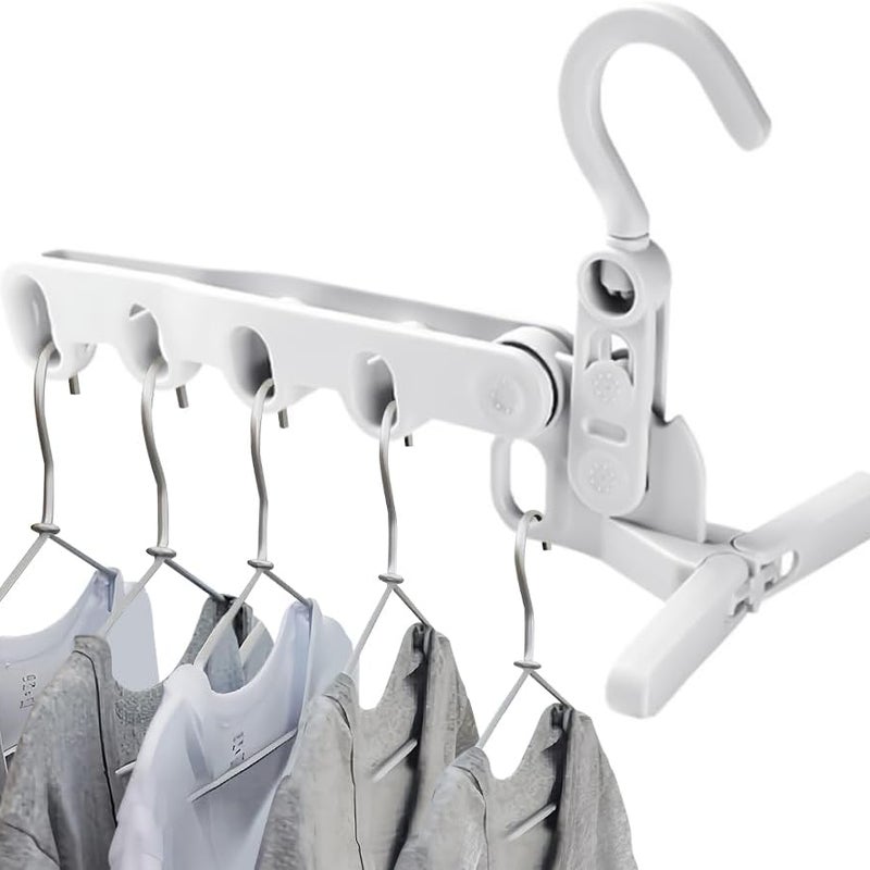 Zestaw 1 składanych i przenośnych wieszaków podróżnych do szuflad łazienkowych, kompaktowych i praktycznych w kolorze szarym