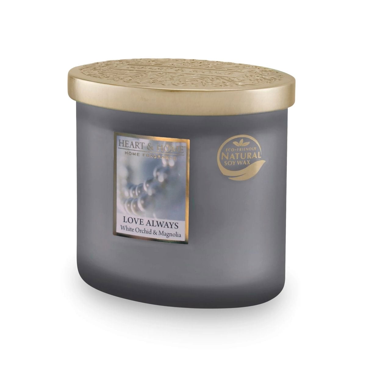 Bougie Parfumée Ellipse 2 Mèches 220g-40h Modèle Poire Pochée Au Miel Heart Home