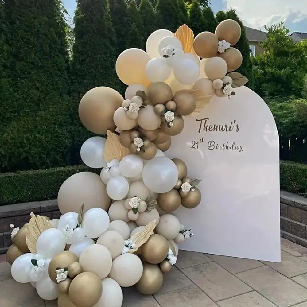 Cet ensemble d'arche de ballons de 203 pièces convient aux anniversaires, aux fêtes d'anniversaire, aux fêtes prénatales et aux décorations de mariage - 6