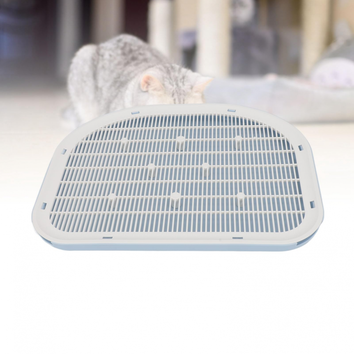 Tapis de litière pour chat imperméable, robuste, antidérapant, résistant aux fuites, facile à nettoyer, tapis de piégeage de litière pour chat p - 2