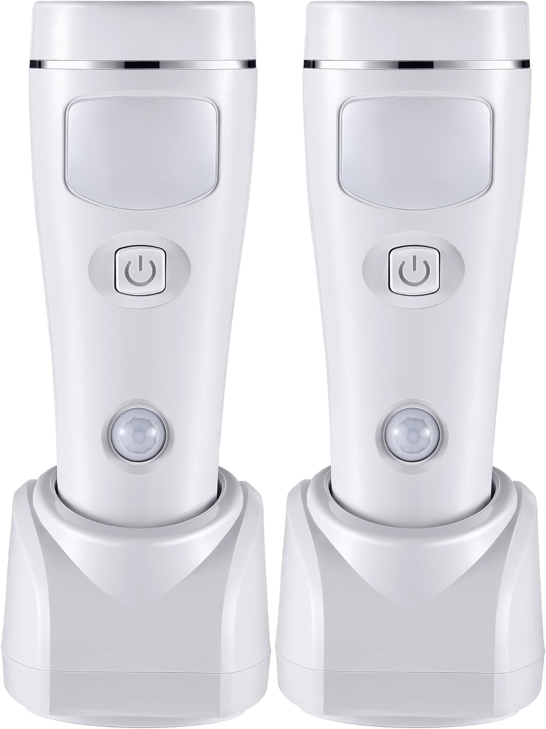 Veilleuse LED Rechargeable Avec Détecteur De Mouvement - 4 En 1 : Veilleuse, Lampe De Poche, éclairage D'urgence, 2 Pièces