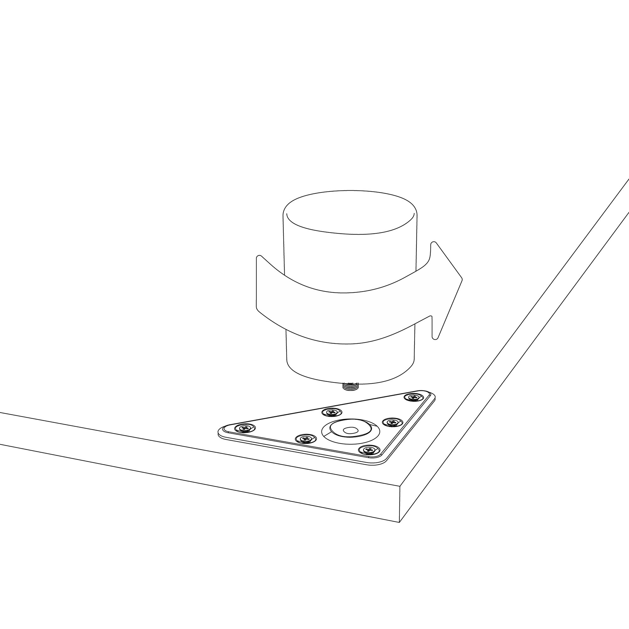 Pied de meuble cylindrique | Style fonctionnel | En hêtre | Finition brute | Mesures 65*65*80mm | Hauteur : 8 cm | Installation facile | 1 unité - 2