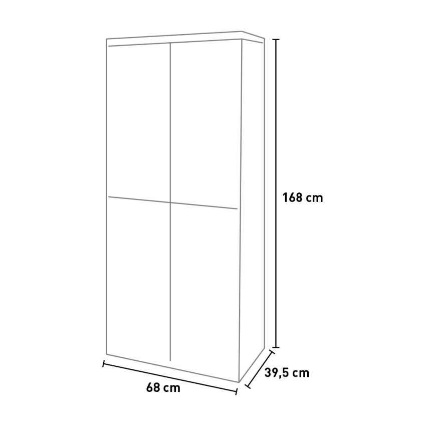 Armoire de rangement haut porte-balais pour extérieur intérieur 68x39,5x168 cm - 6
