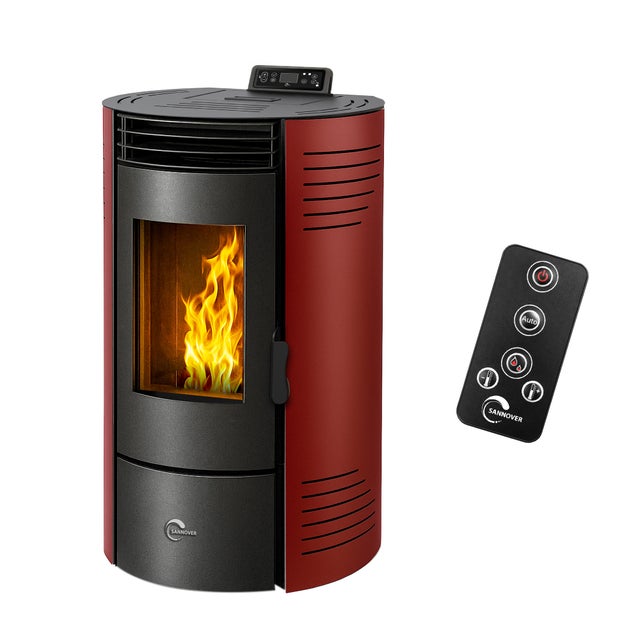 Salamandra a pellets Azora 11,6 kW Bordeaux Sannover