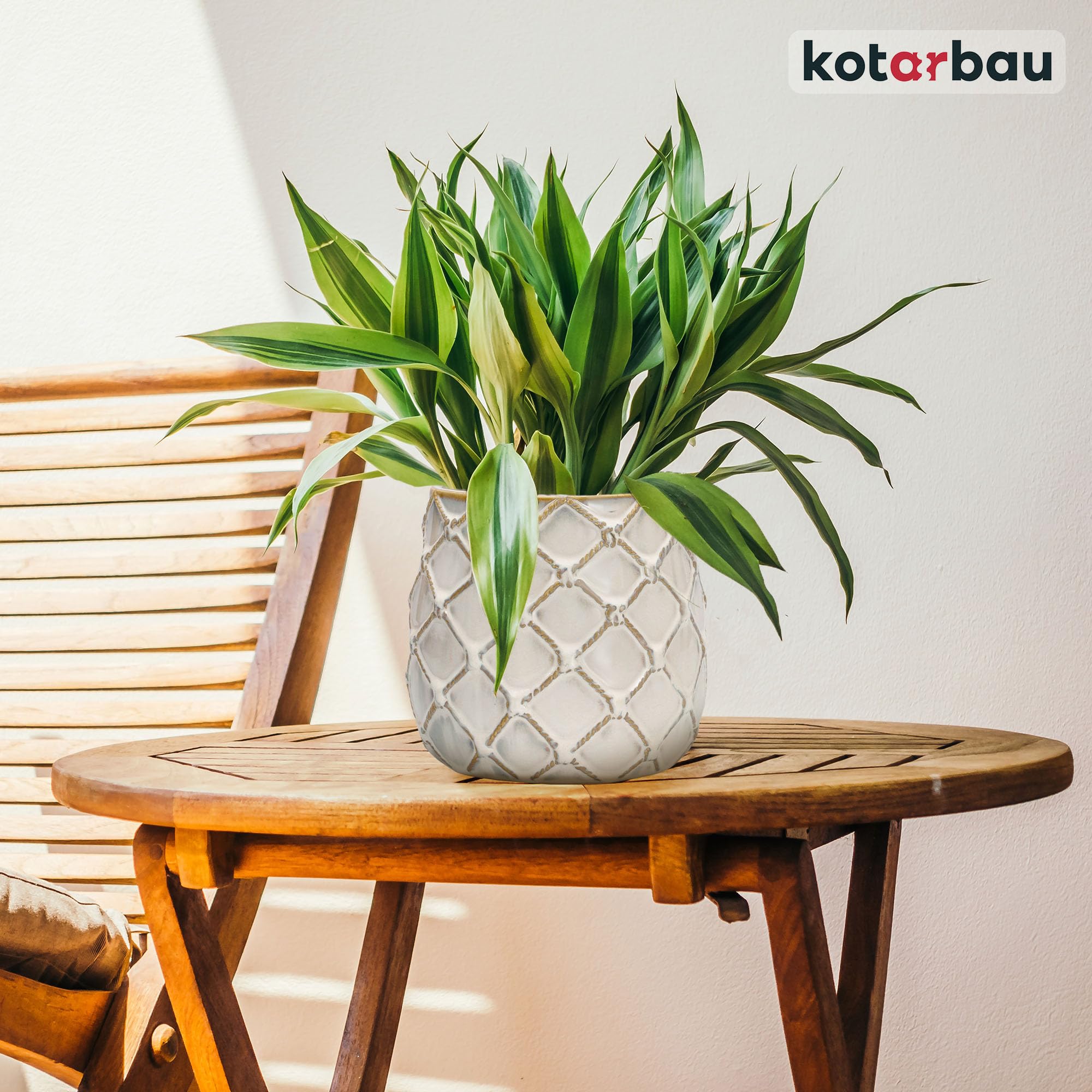 2x doniczka ananas donica osłonka ceramiczna fi145 ceramika ozdoba kwiaty - KOTARBAU - 8