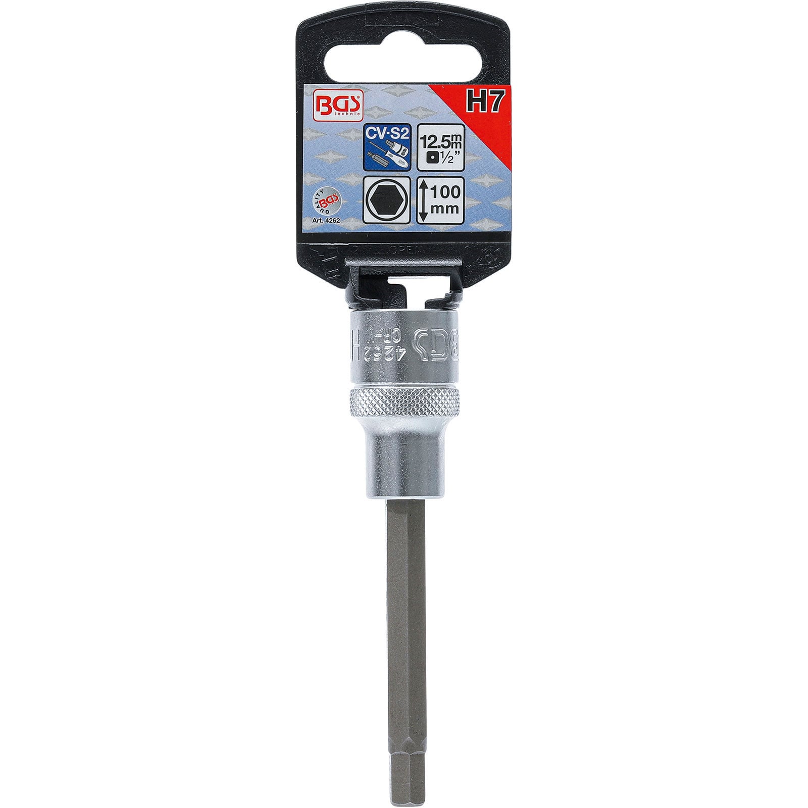 BGS Douille à embouts, longueur 100 mm, 12,5 mm (1/2