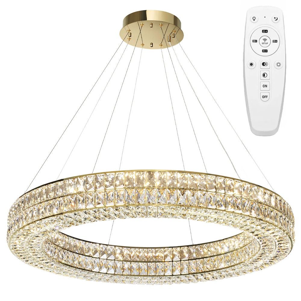 Lampa Sufitowa Wisząca Led Toolight Led App1569-Cp Złoty 80Cm