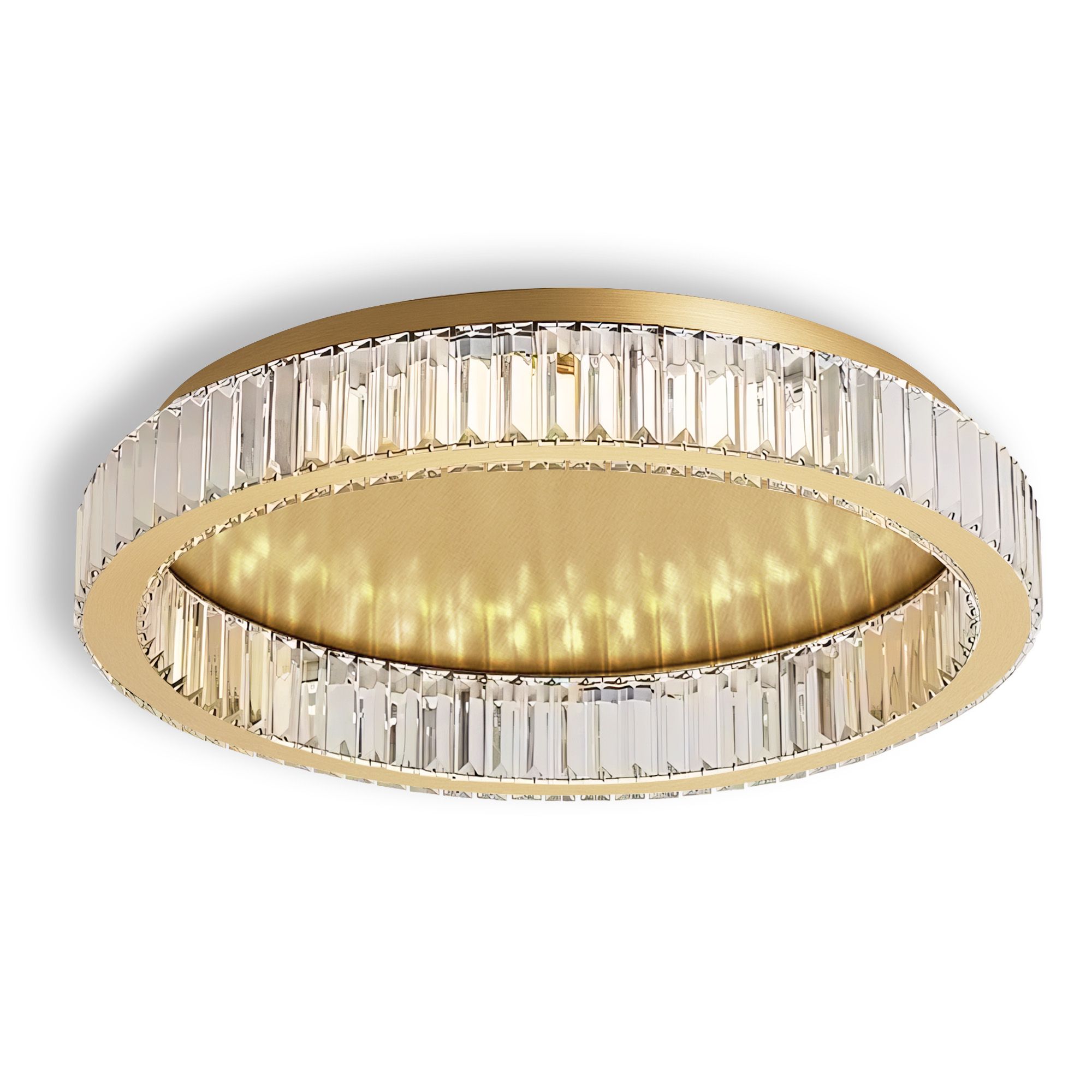 Lampa Sufitowa Kryształowa Toolight App1724-C Złoty Szczotkowany 60Cm