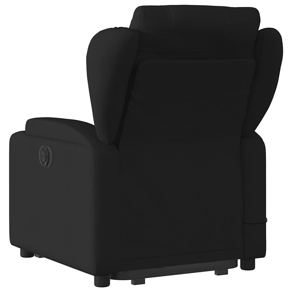 Fauteuil de massage inclinable Noir Tissu - 5