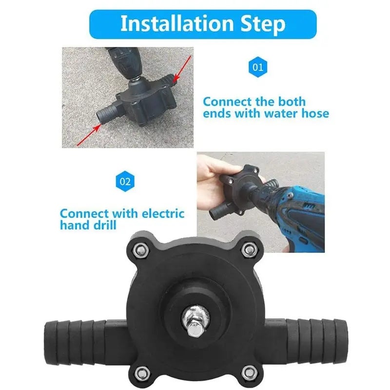 Bomba de taladro eléctrica portátil, bombas centrífugas autocebantes, Mini bomba de transferencia de agua líquida autocebante, 1 Uds. - 4