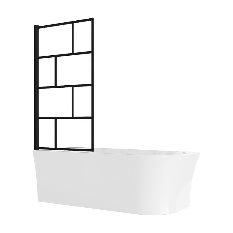 Wanna z prysznicem biała z obrotowym parawanem - 201 l - Lewostronna - PONTICOLA