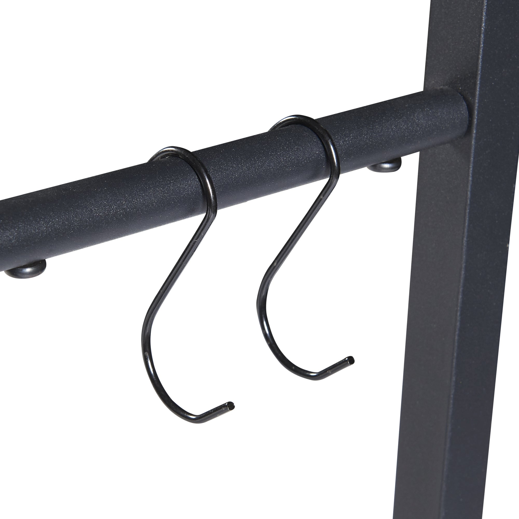 Range-bûches Kasan acier largeur 60 - 100 cm noir [en.casa] - 5