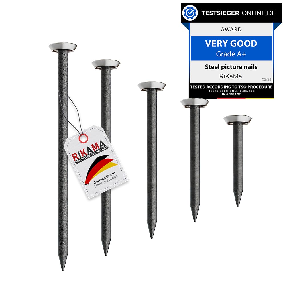 Set 50 Chiodi Per Foto In Acciaio - Misure Miste 20-50 Mm Con Testa Argentata - Foto 2