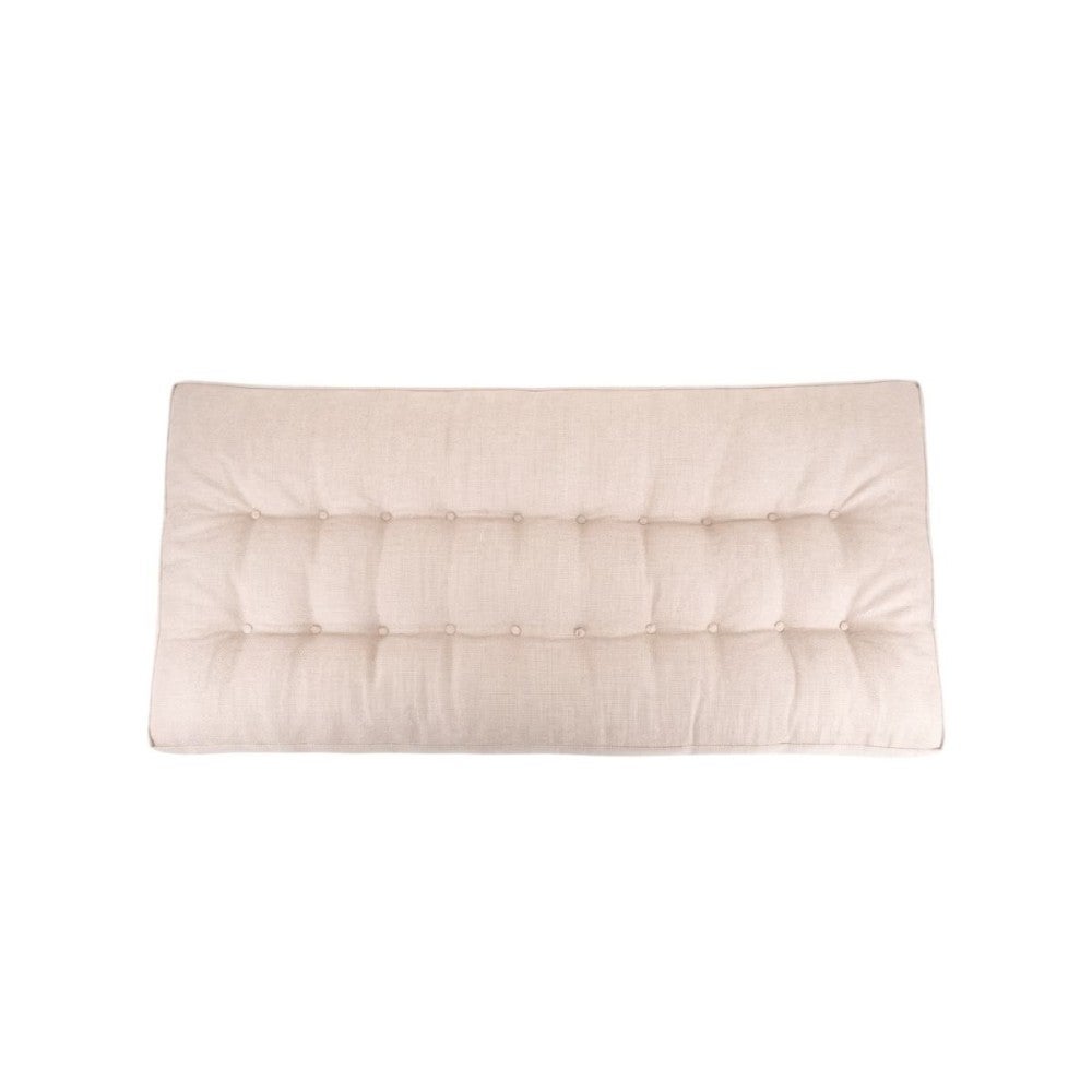Matelas effet lin capitonné déperlant & anti-uv beige 60x120cm - Ornami - 7