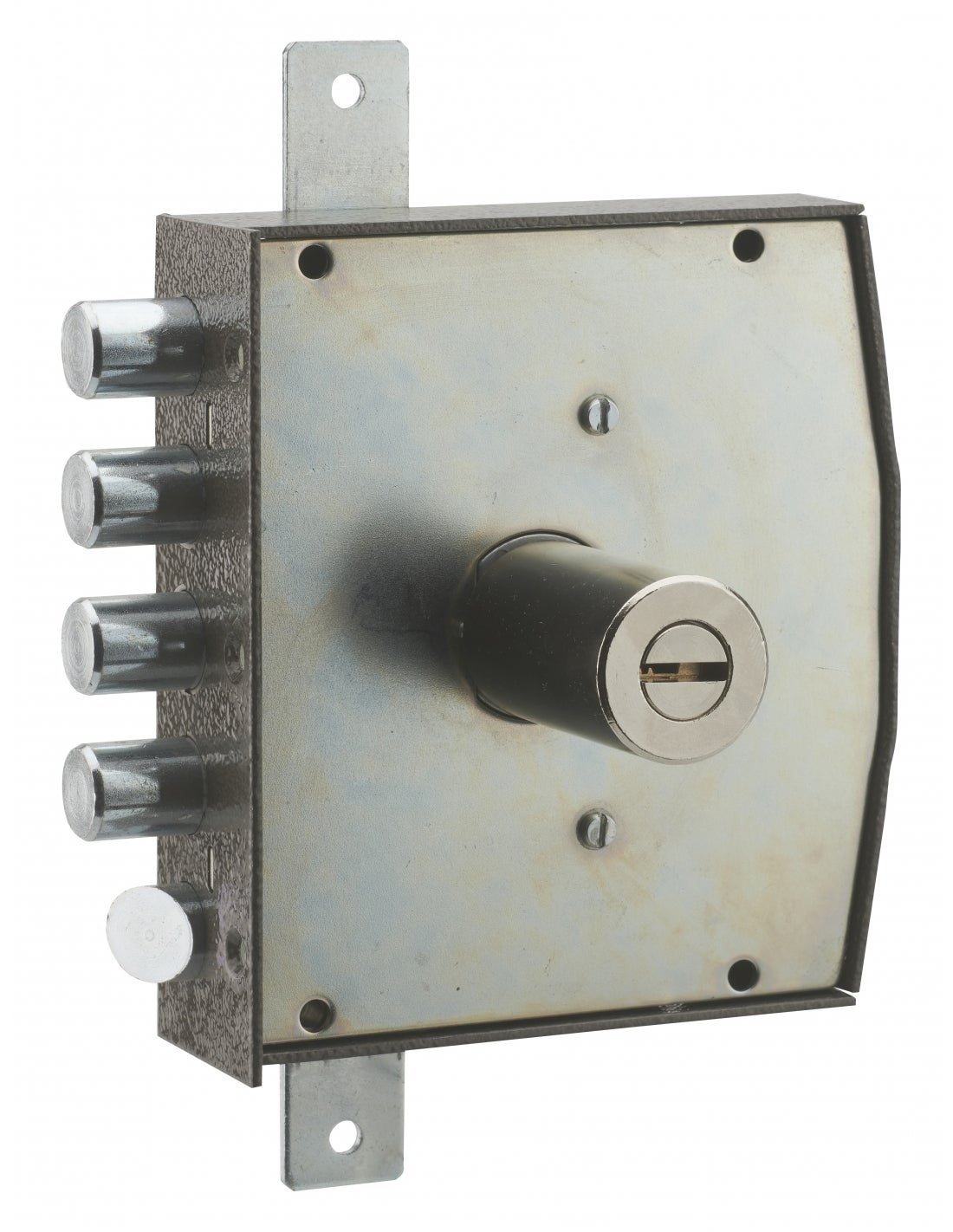 THIRARD - Serrure en applique à bouton pour porte d'entrée, 154x140mm, 3 pts, droite, 5 clés - THIRARD - 2